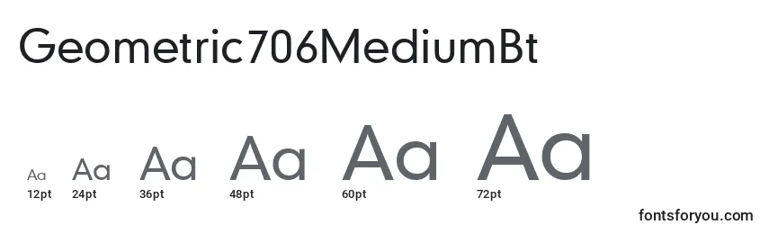 Размеры шрифта Geometric706MediumBt