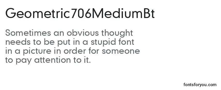 Review of the Geometric706MediumBt Font
