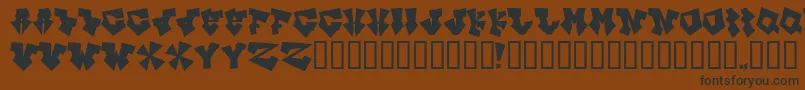 Inkb ffy Font – Black Fonts on Brown Background