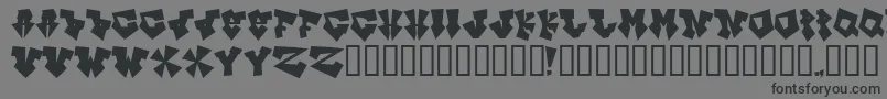 フォントInkb ffy – 黒い文字の灰色の背景