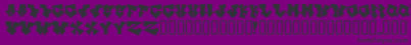 Inkb ffy-Schriftart – Schwarze Schriften auf violettem Hintergrund