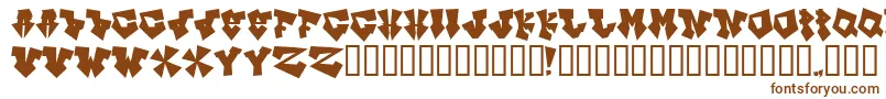 Шрифт Inkb ffy – коричневые шрифты на белом фоне