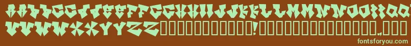 Шрифт Inkb ffy – зелёные шрифты на коричневом фоне