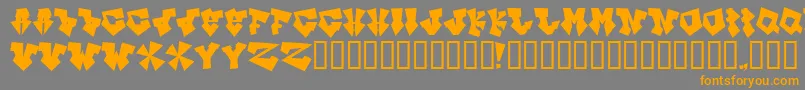 Inkb ffy-Schriftart – Orangefarbene Schriften auf grauem Hintergrund