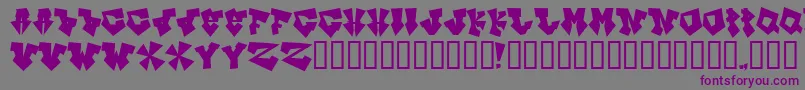 Шрифт Inkb ffy – фиолетовые шрифты на сером фоне