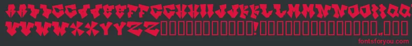 Inkb ffy Font – Red Fonts on Black Background