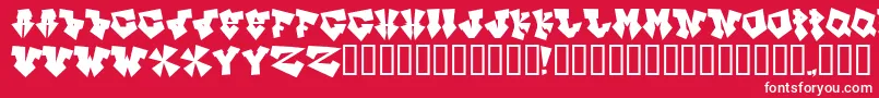 Inkb ffy Font – White Fonts on Red Background