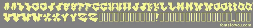Inkb ffy-Schriftart – Gelbe Schriften auf grauem Hintergrund