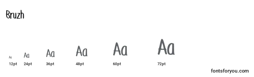 Bruzh Font Sizes