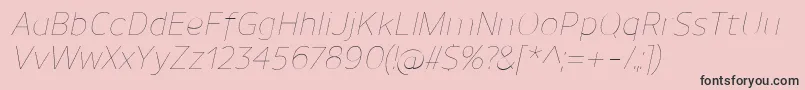 fuente UnimanUltralightitalic – Fuentes Negras Sobre Fondo Rosa