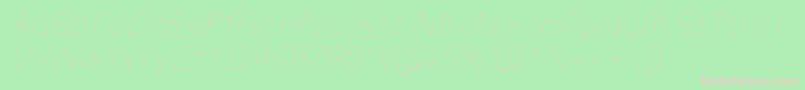 UnimanUltralightitalic Font – Pink Fonts on Green Background