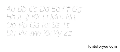 Review of the UnimanUltralightitalic Font