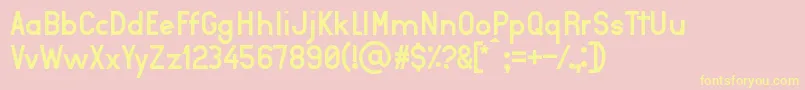 Aurea Font – Yellow Fonts on Pink Background