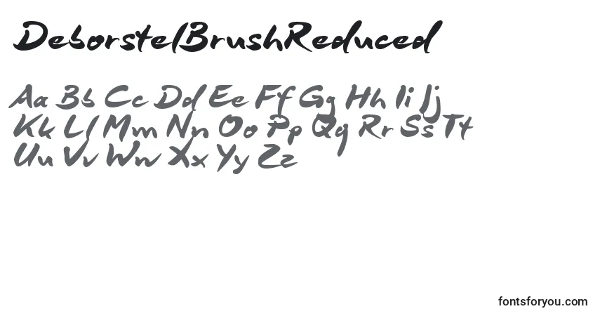 Czcionka DeborstelBrushReduced (41937) – alfabet, cyfry, specjalne znaki
