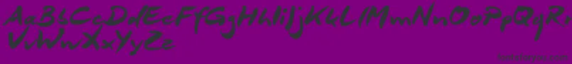 DeborstelBrushReduced Font – Black Fonts on Purple Background