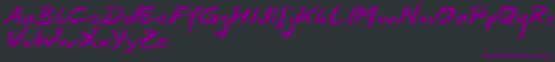 DeborstelBrushReduced Font – Purple Fonts on Black Background