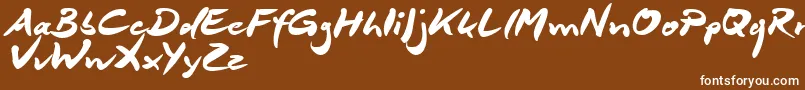 DeborstelBrushReduced Font – White Fonts on Brown Background