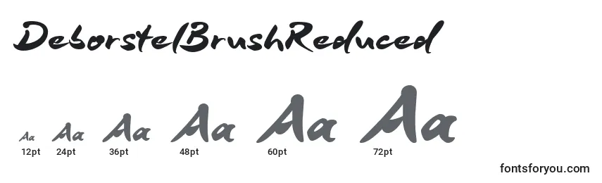 Размеры шрифта DeborstelBrushReduced (41937)
