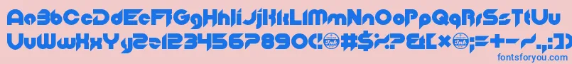 OfTheBlueColourOfHerEyes Font – Blue Fonts on Pink Background