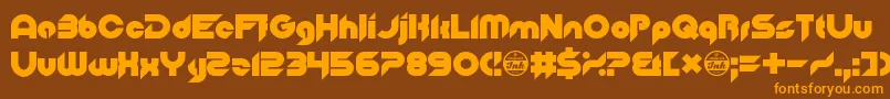 OfTheBlueColourOfHerEyes Font – Orange Fonts on Brown Background