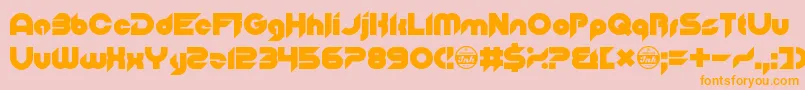OfTheBlueColourOfHerEyes Font – Orange Fonts on Pink Background