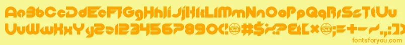 OfTheBlueColourOfHerEyes Font – Orange Fonts on Yellow Background