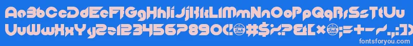 OfTheBlueColourOfHerEyes Font – Pink Fonts on Blue Background