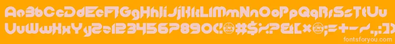 OfTheBlueColourOfHerEyes Font – Pink Fonts on Orange Background