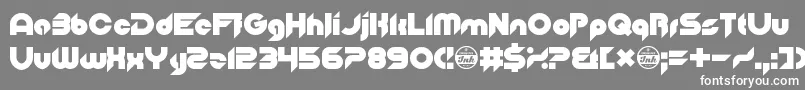 フォントOfTheBlueColourOfHerEyes – 灰色の背景に白い文字