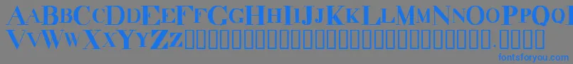 Fonte DecadenceItdCondensed – fontes azuis em um fundo cinza
