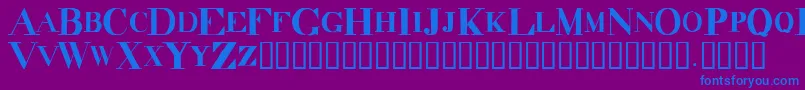 DecadenceItdCondensed Font – Blue Fonts on Purple Background