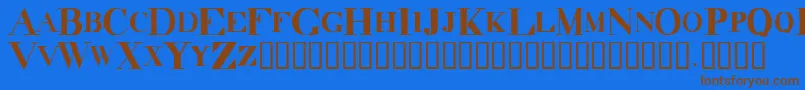 DecadenceItdCondensed Font – Brown Fonts on Blue Background