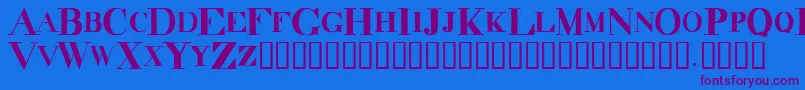 DecadenceItdCondensed Font – Purple Fonts on Blue Background