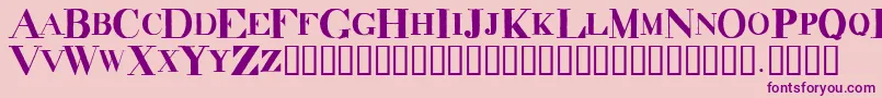 DecadenceItdCondensed Font – Purple Fonts on Pink Background