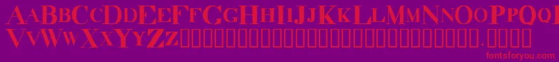 DecadenceItdCondensed Font – Red Fonts on Purple Background