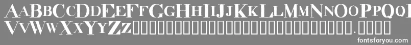 Fonte DecadenceItdCondensed – fontes brancas em um fundo cinza
