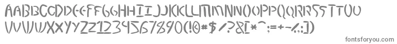 フォントMysticEtchingsNormal – 白い背景に灰色の文字