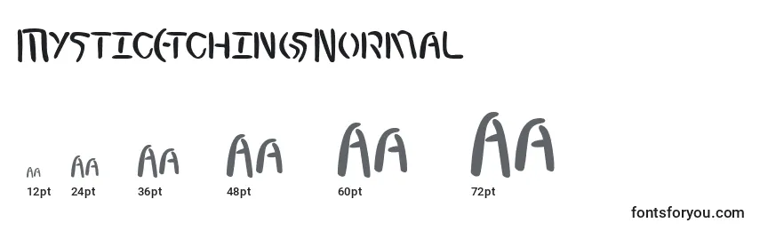 MysticEtchingsNormal Font Sizes