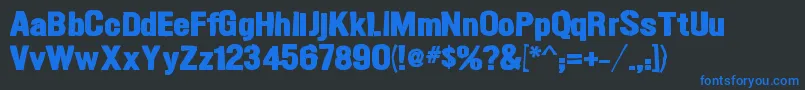Шрифт Gunplayink – синие шрифты на чёрном фоне