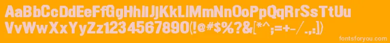 Gunplayink Font – Pink Fonts on Orange Background