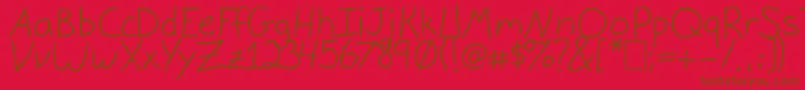 GracieLight-Schriftart – Braune Schriften auf rotem Hintergrund