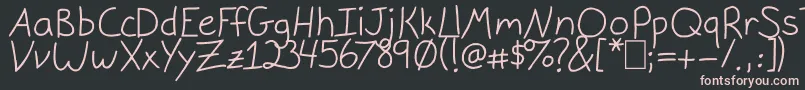GracieLight Font – Pink Fonts on Black Background