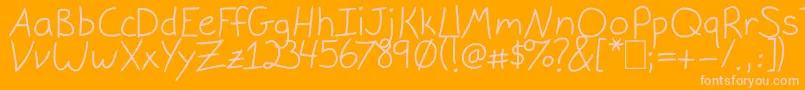 GracieLight Font – Pink Fonts on Orange Background