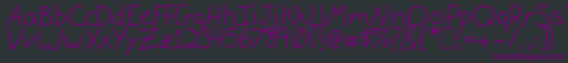 GracieLight Font – Purple Fonts on Black Background