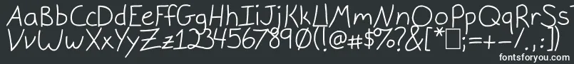 GracieLight-fontti – valkoiset fontit mustalla taustalla