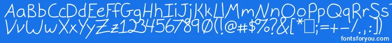 Шрифт GracieLight – белые шрифты на синем фоне