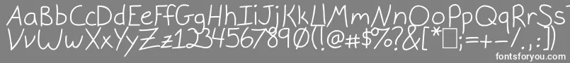 フォントGracieLight – 灰色の背景に白い文字