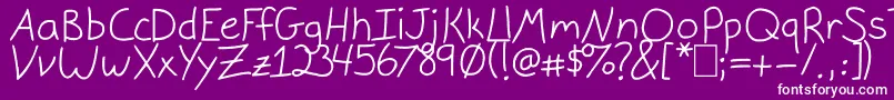 GracieLight Font – White Fonts on Purple Background