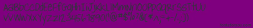 LizardRegular Font – Black Fonts on Purple Background