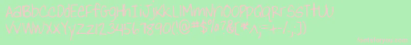 LizardRegular Font – Pink Fonts on Green Background